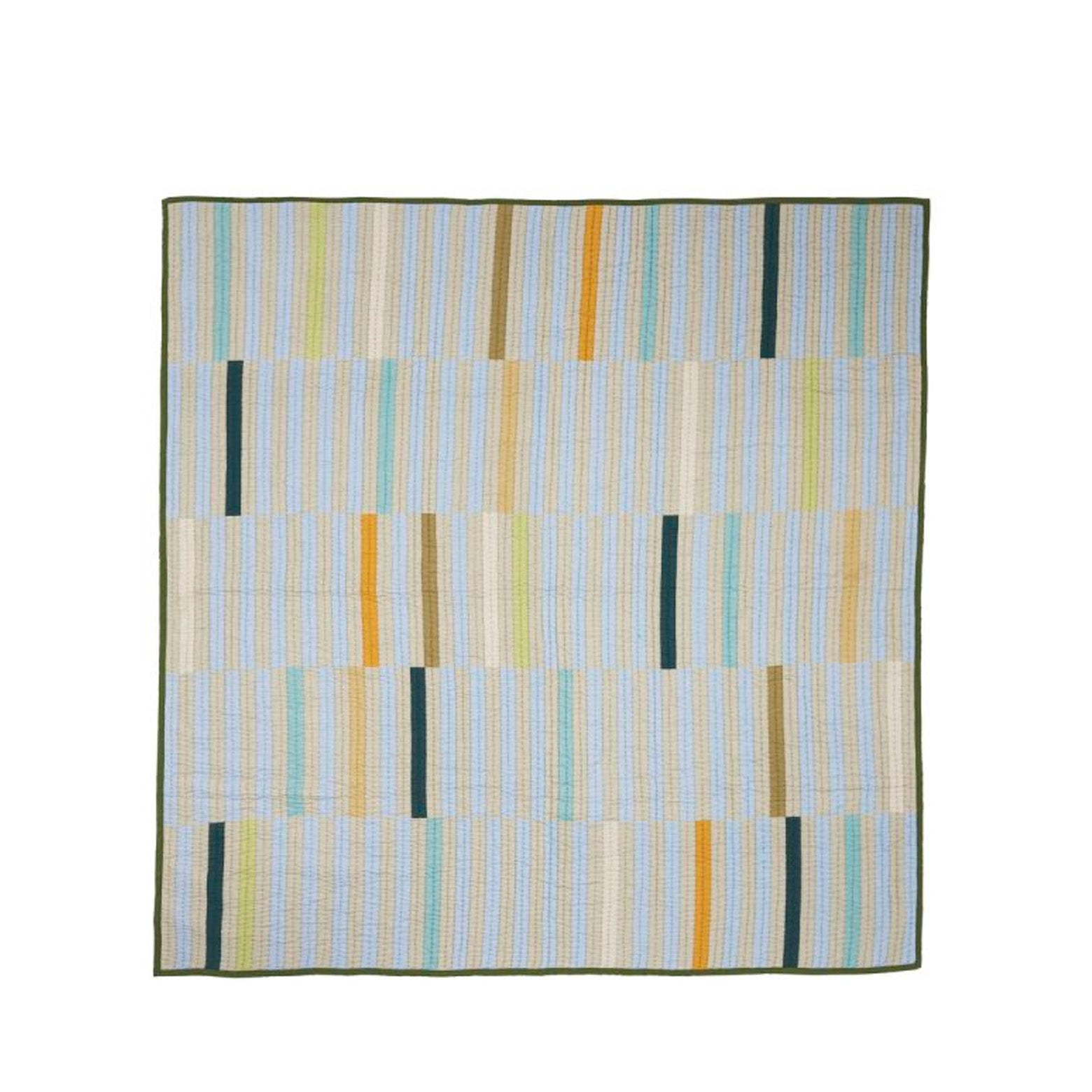 Hübsch Sengetæppe – Twist Block Dark