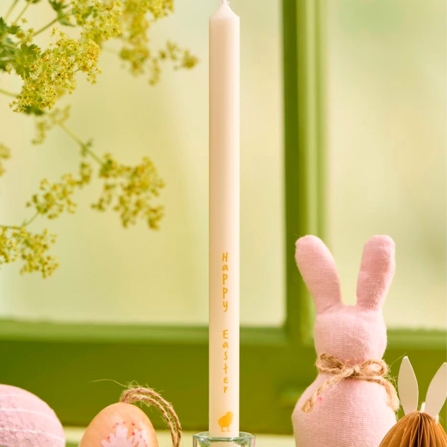 Kertelys m/Happy Easter stearin