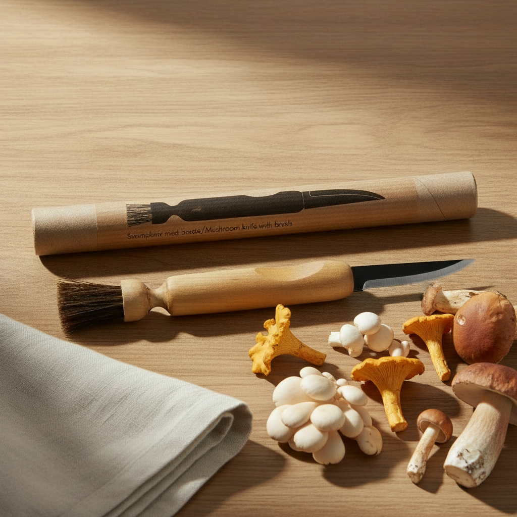 Svampekniv med børste