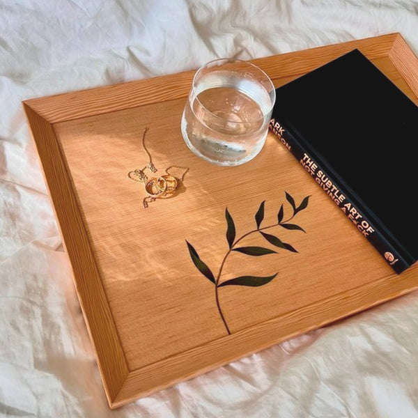 Serving tray - medium twig motif