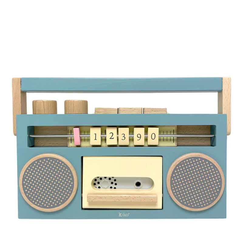 Wooden toy - retro tape recorder