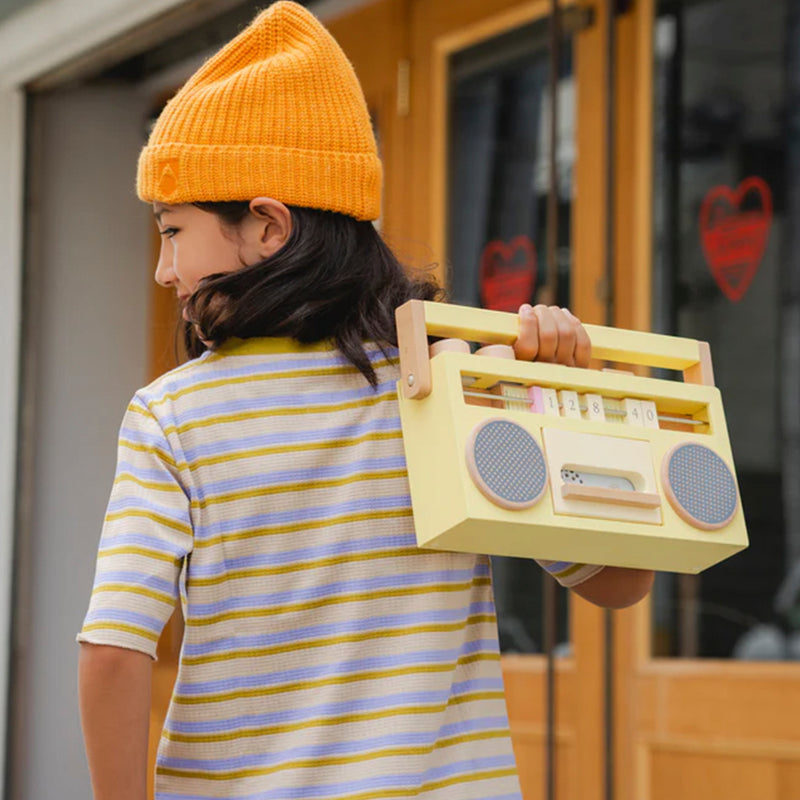 Wooden toy - retro tape recorder