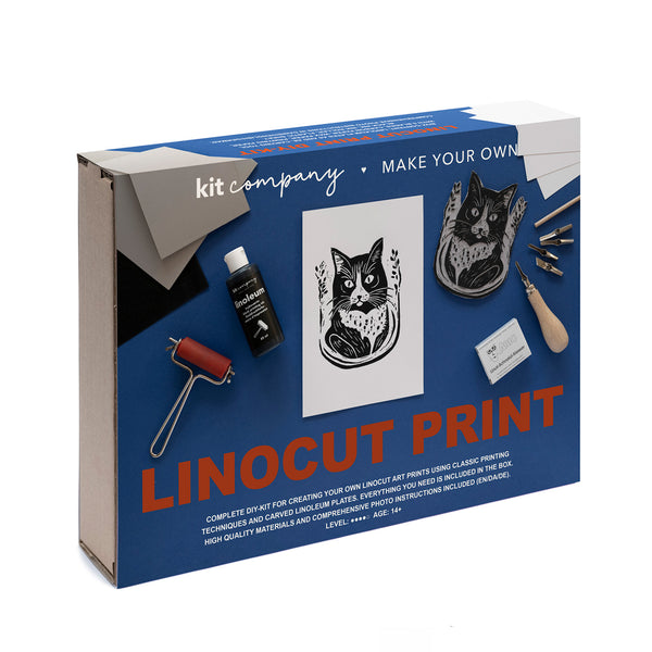 DIY linoleum print kit