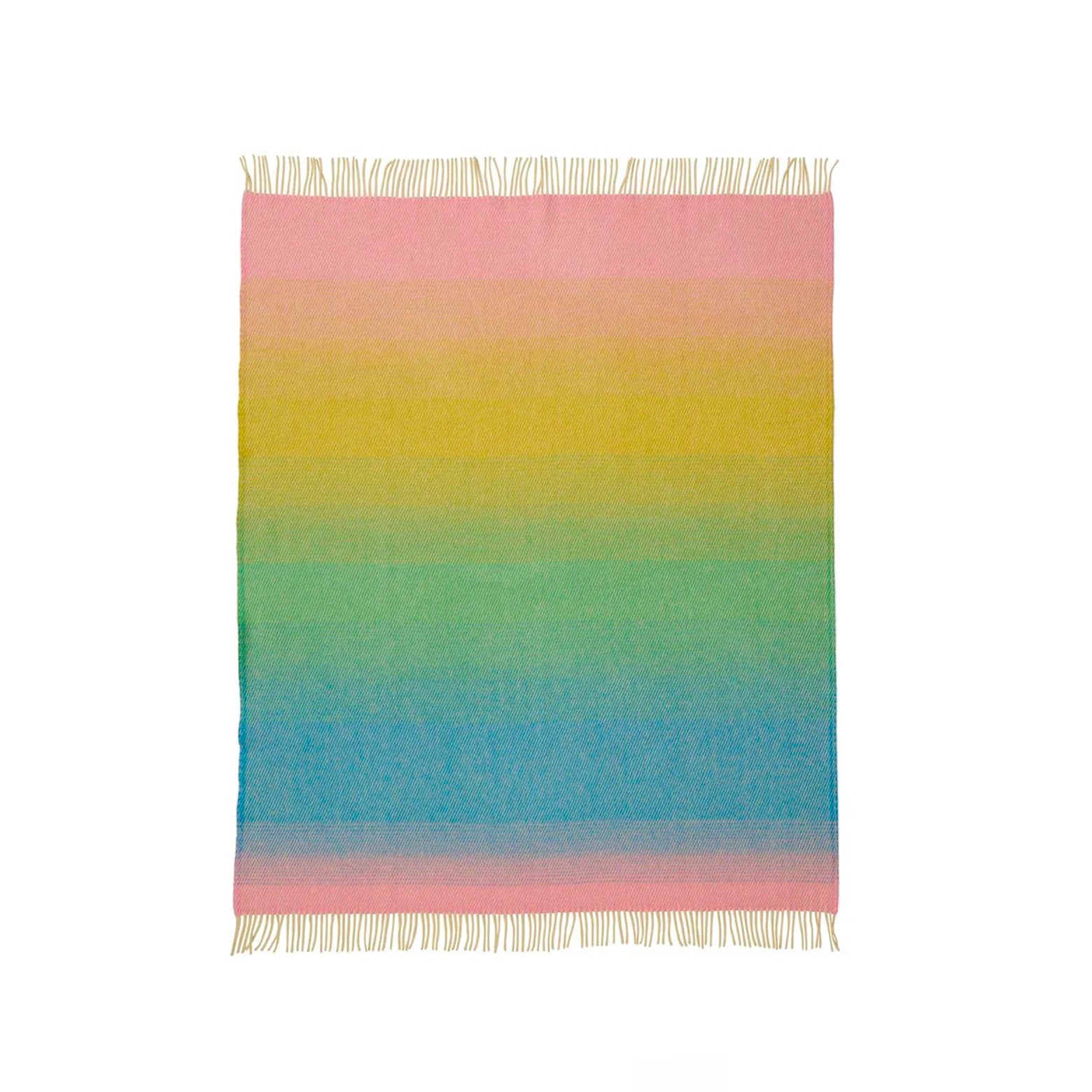 Plaid i pastelfarver i 100% uld fra Klippan Yllefabrik.