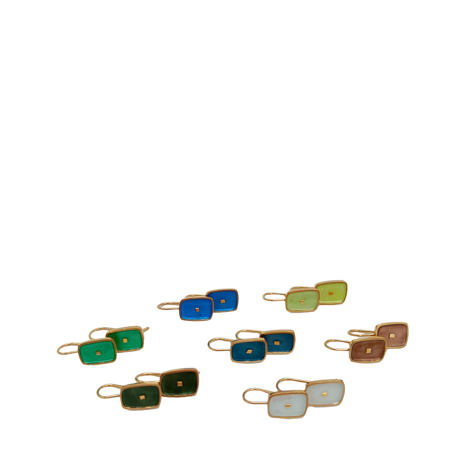 Earrings Windows gold plated – multiple colors