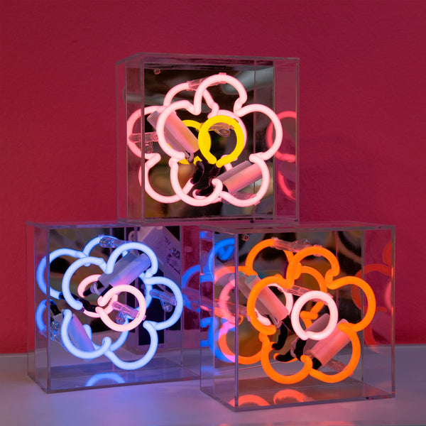 Neon light flower – more colours