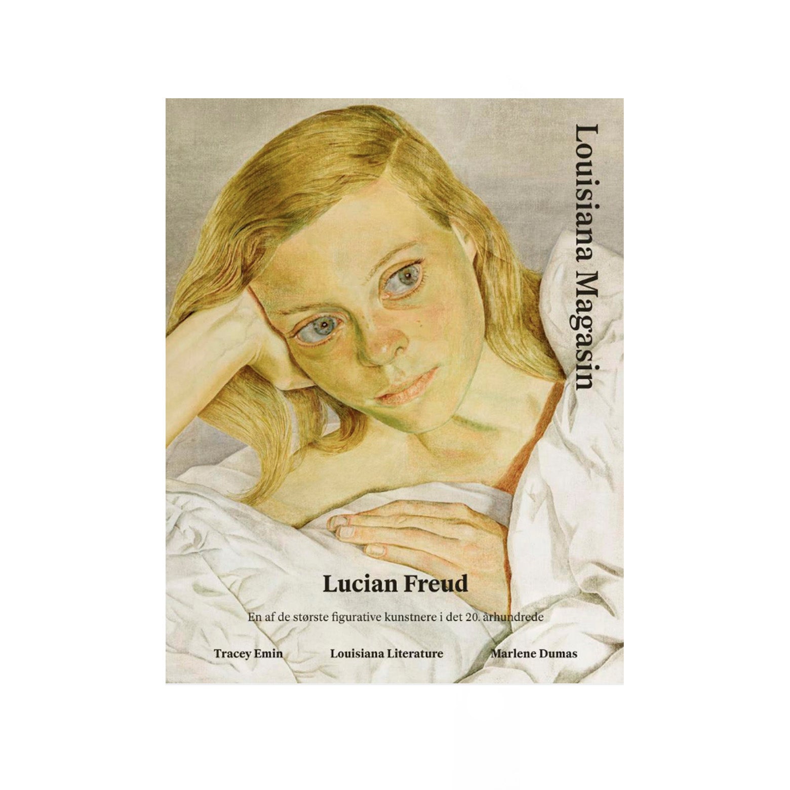 Forside af Louisiana Magasin nr. 62 - en præsentation om en af det 20. årh. største, figurative kunstnere, Lucian Freud. Udgivet af Louisiana Museum of Modern Art.