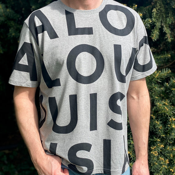 Louisiana T-shirt w/print GRAY