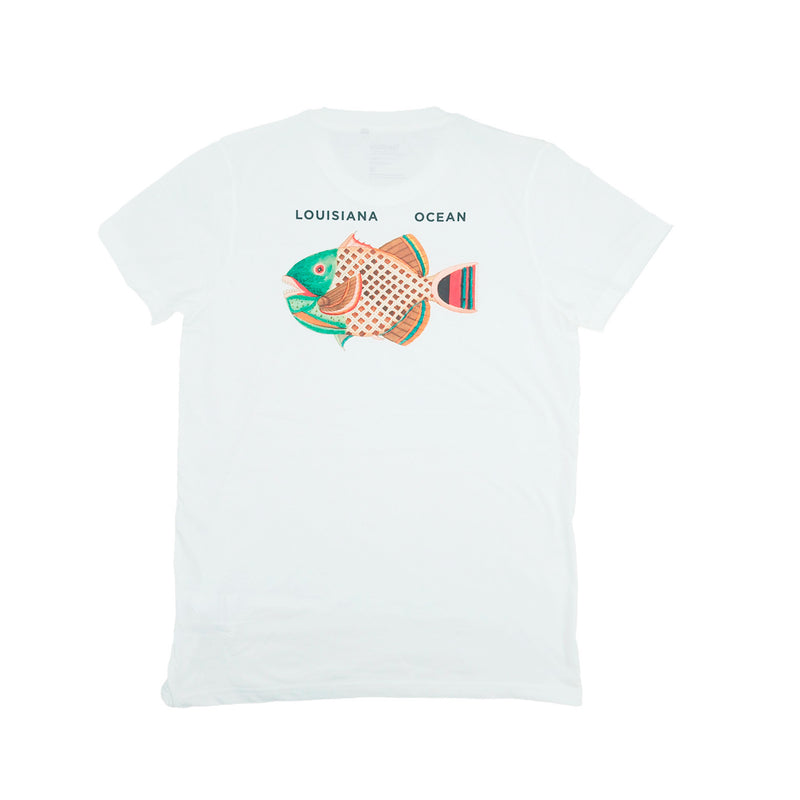 T-shirt with checkered fish