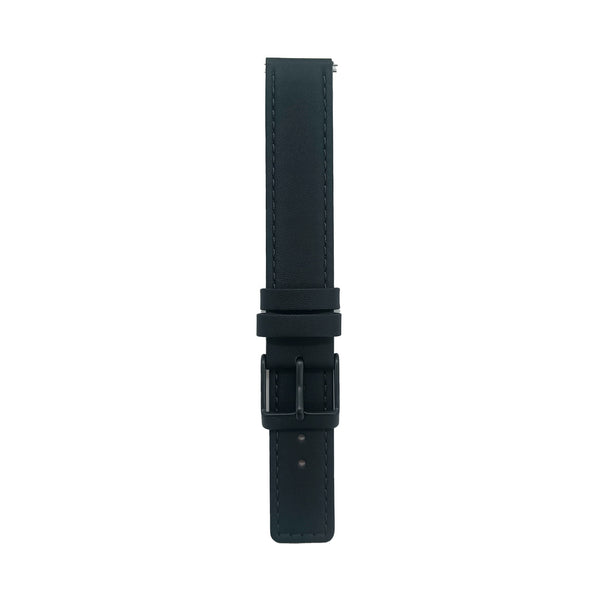 Larsen &amp; Eriksen watch strap BLACK FLAT LEATHER fits 37 mm dial