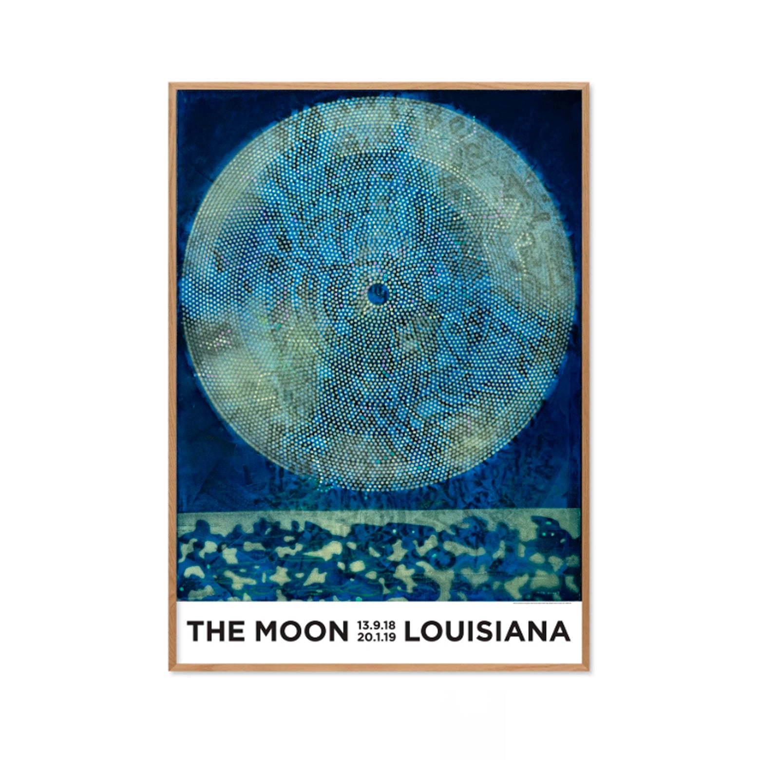 Kunstplakat i refleksfri indramning med Max Ernst værk Naissance d'une Galaxie - en galakses fødsel. Louisiana Museum of Modern art.
