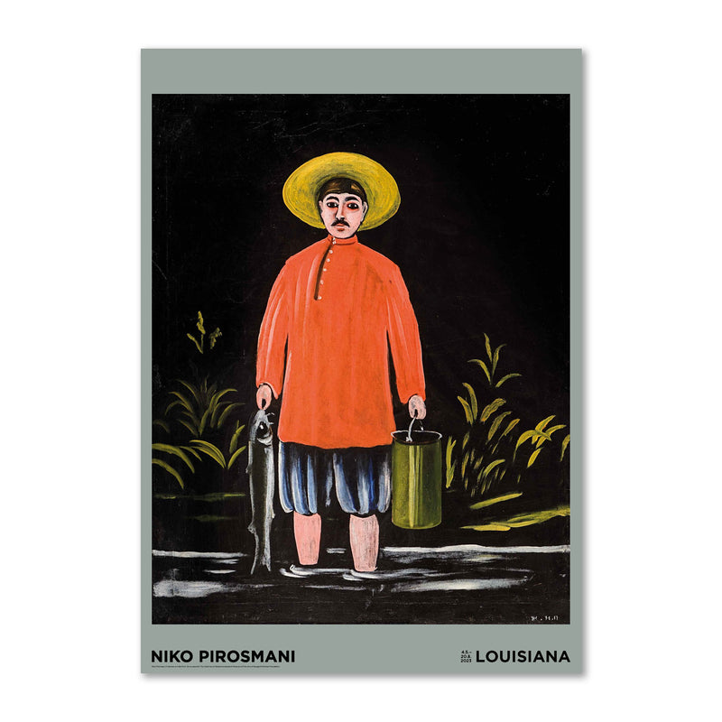 Niko Pirosmani - Fisherman in red shirt