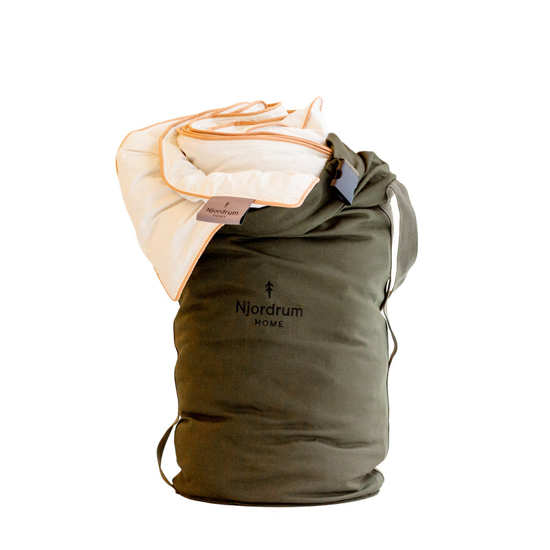 Njordrum Home duvet + pillow in duffel bag