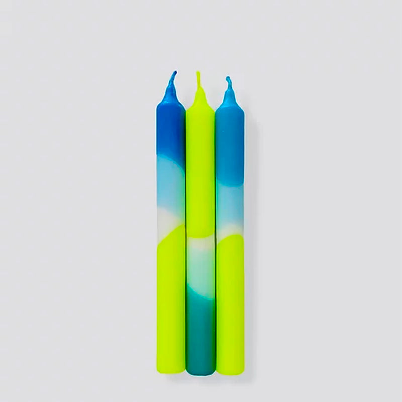 Dip dye neon stearinlys (3 stk) – flere farver