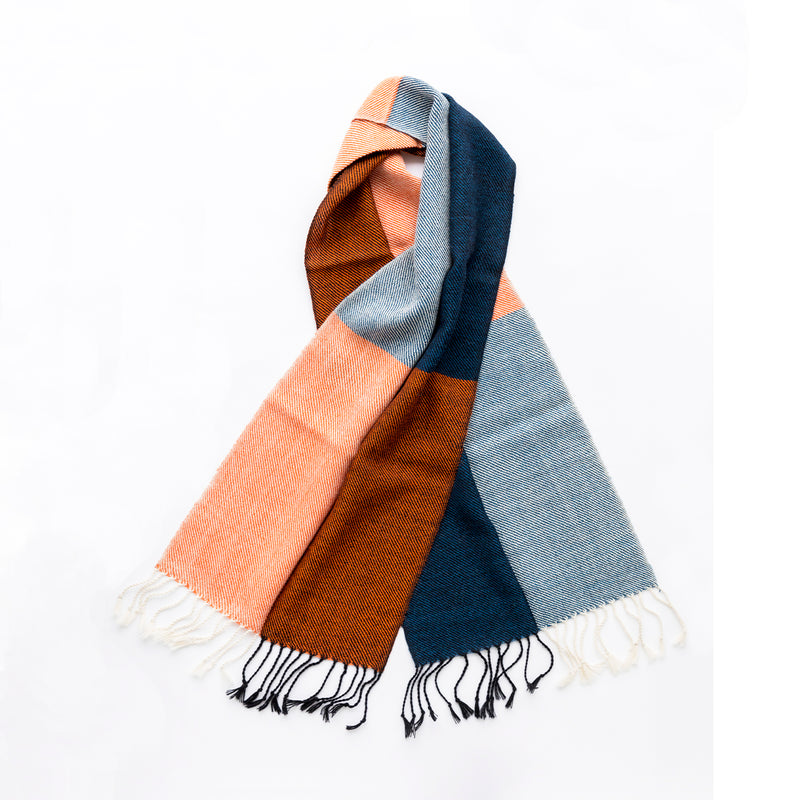 Alpaca wool scarf – blue