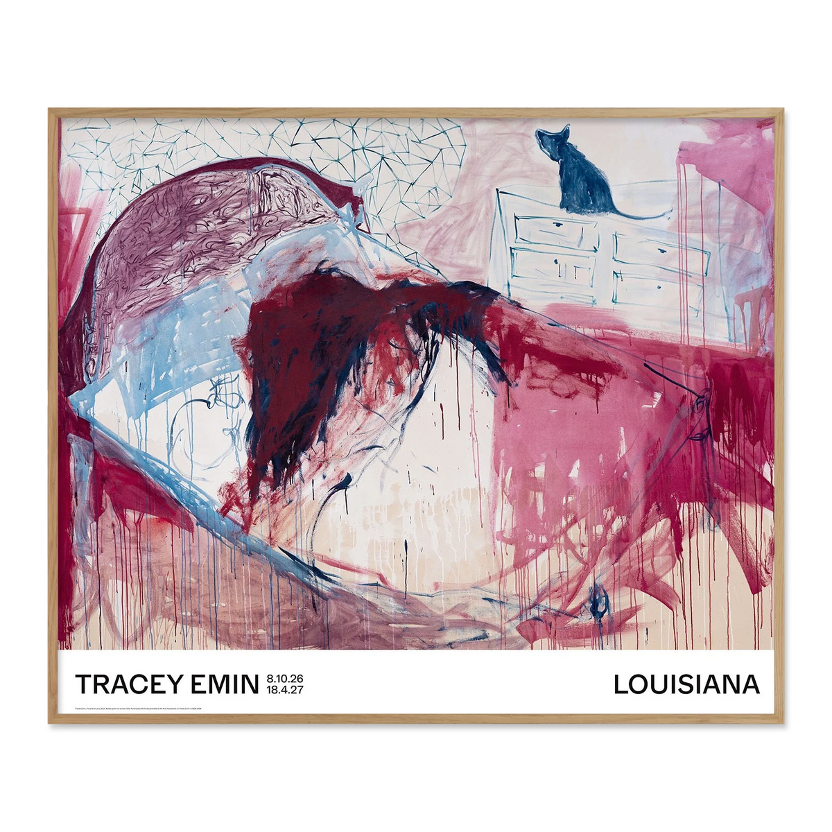 refleksfri plakat i ramme med Tracey Emin The end of love udgivet i forbindelse udstilling Tracey Emin A second life på louisiana museum of modern art oktober 2026