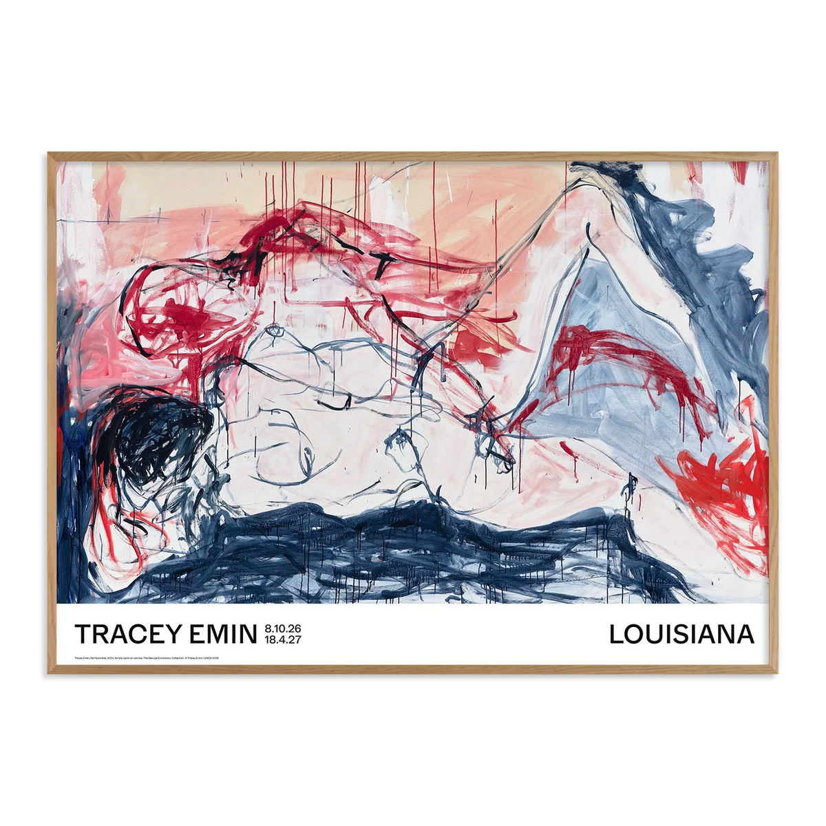 refleksfri plakat i ramme med Tracey Emin Not fuckable udgivet i forbindelse udstilling Tracey Emin A second life på louisiana museum of modern art oktober 2026