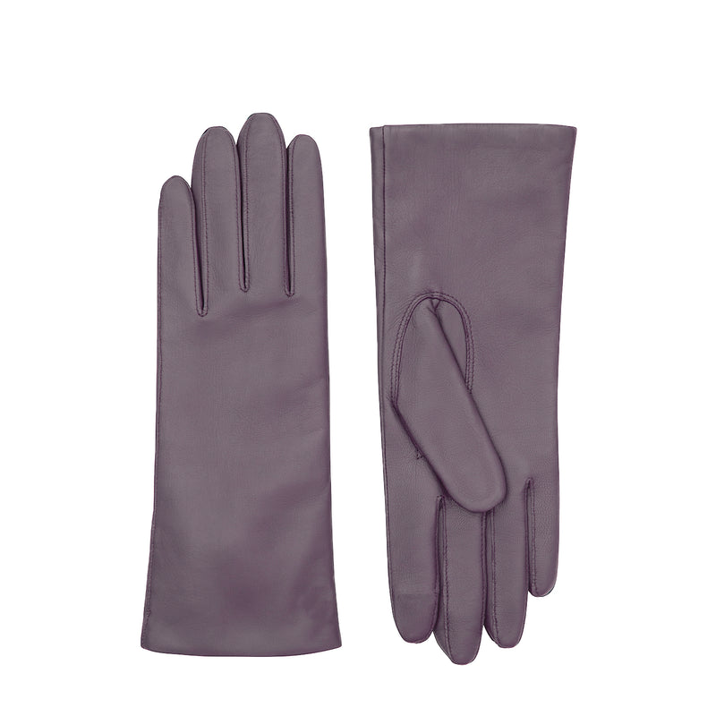 Leather gloves - plum