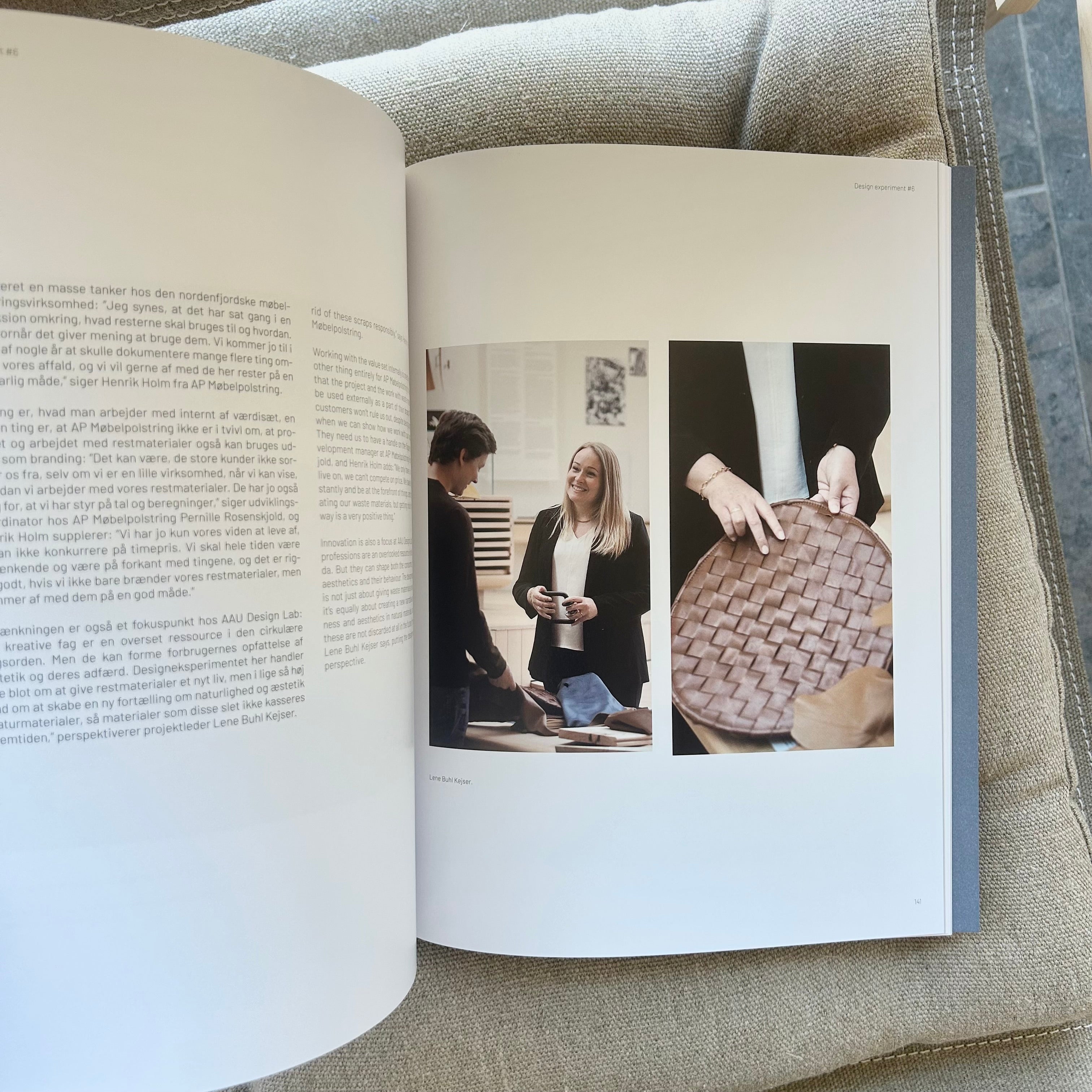 Opslået bog med billeder fra bogen Sans og Ressourcer. Udgivet af Lindhardt og Ringhof.