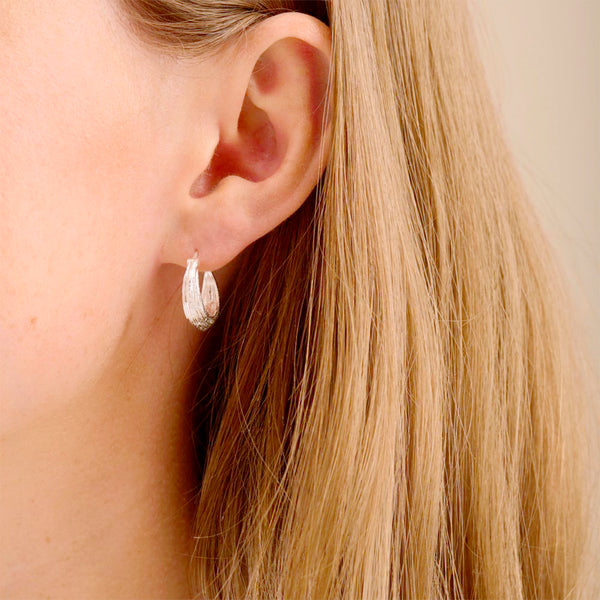 Small Coastline earrings - silver