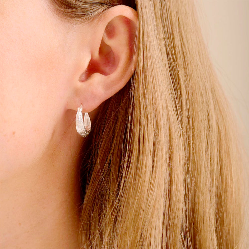 Small Coastline earrings - silver