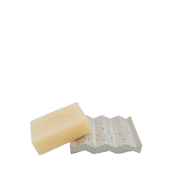 Soap with stoneware soap dish