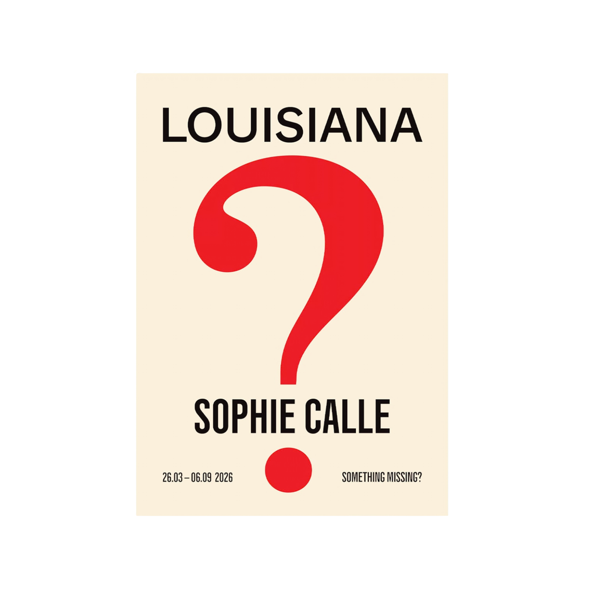 postkort sophie calle something missing? udgivet i forbindelse med udstilling på Louisiana Museum of Modern Art