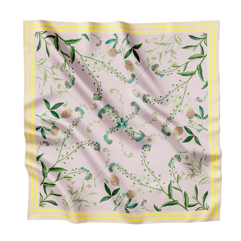 Flower field silk scarf