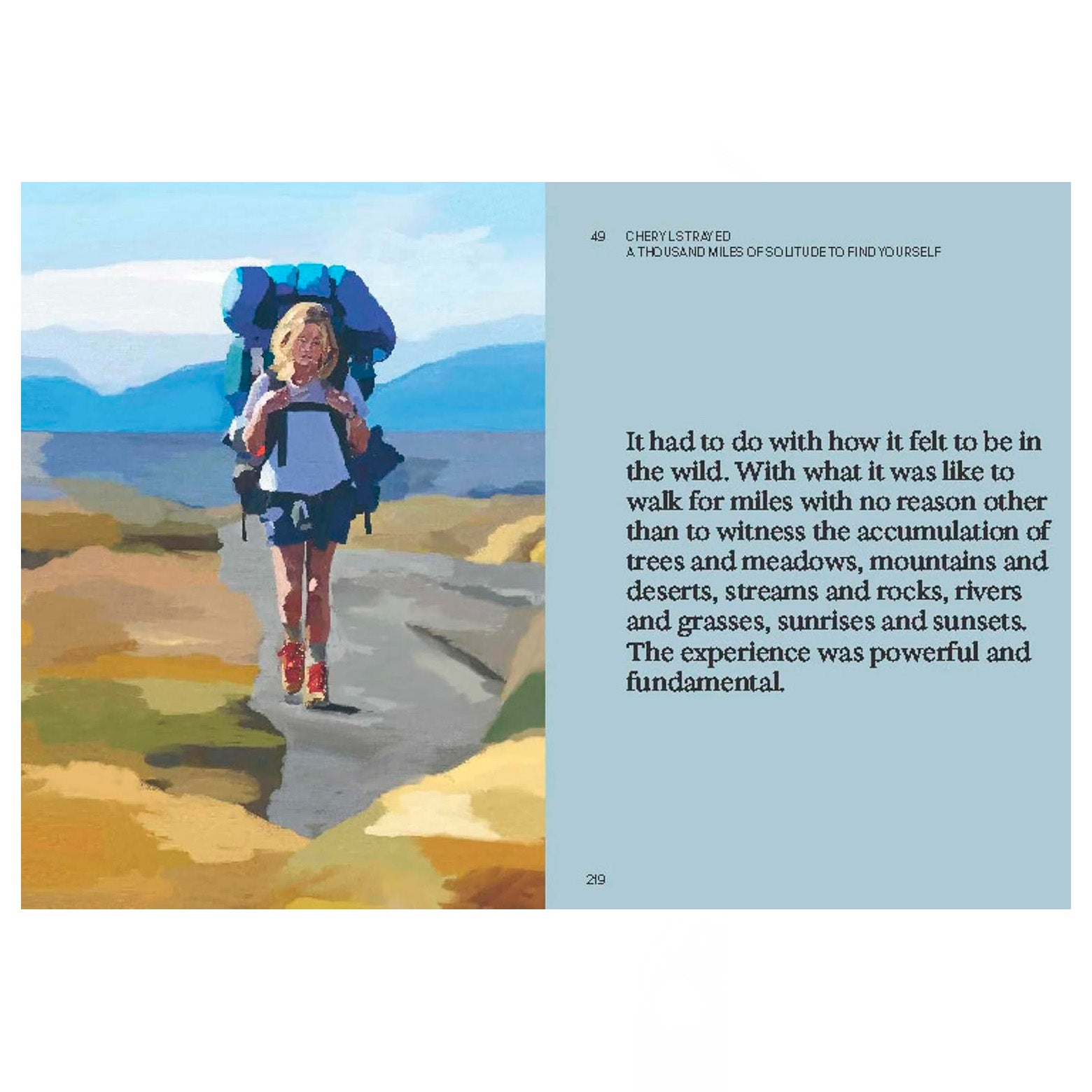 Opslået side i The Little Book of Solitude af Joost Joossen - en samling inspirerende fortællinger og citater om ensomhedens styrke og vejen til indre ro. Udgivet af Luster Publishing 