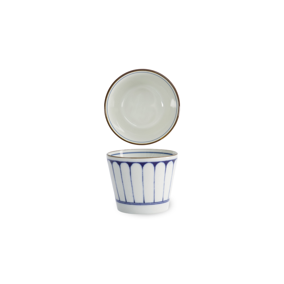 Tokyo design Tea Cup - Blue and white -  Kikuwari