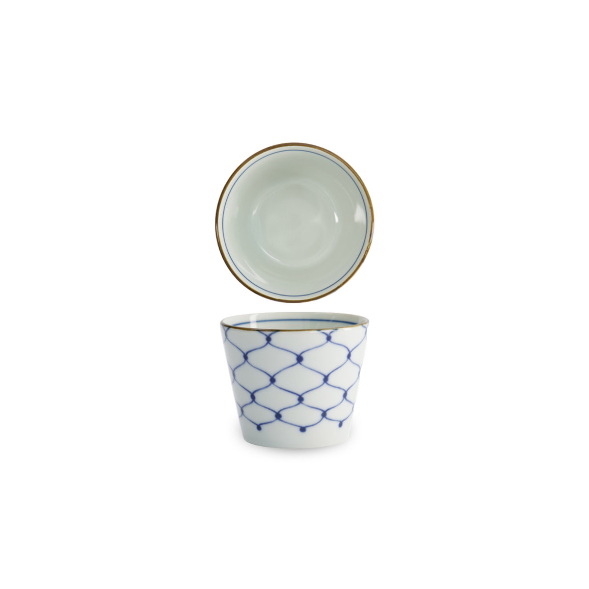 Tokyo design Tea Cup - Blue and white - Mesh Amime