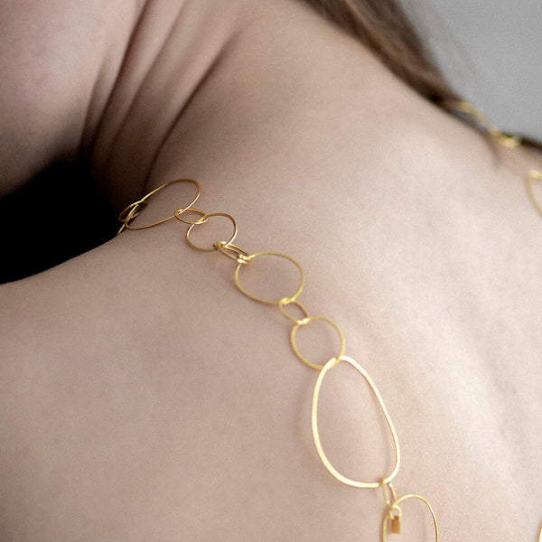 Very Thin necklace large – gold-plated