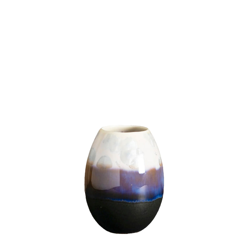 Crystal vase small – black/pale