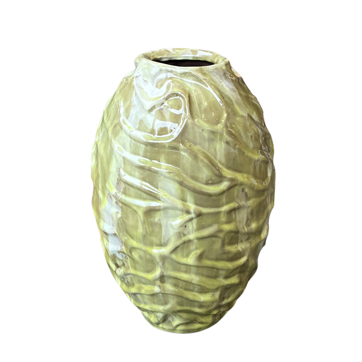 Wave vase fra dansk designbrand Christian Bruun i lime farve