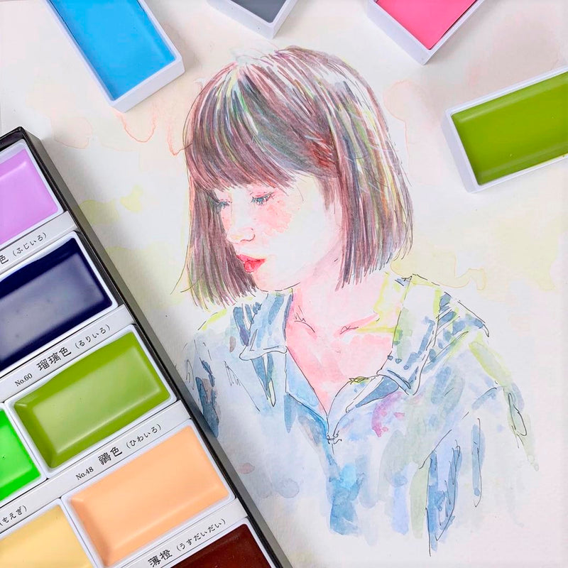 Watercolor 12 colors set II w/pastel