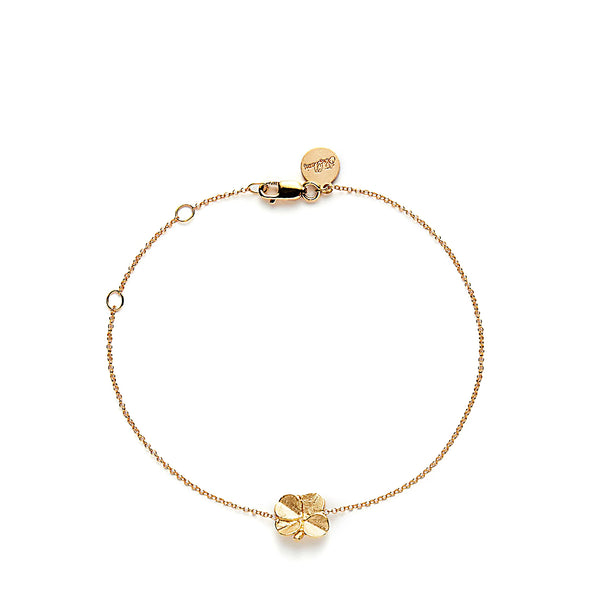 Four-leaf clover bracelet - gold-plated