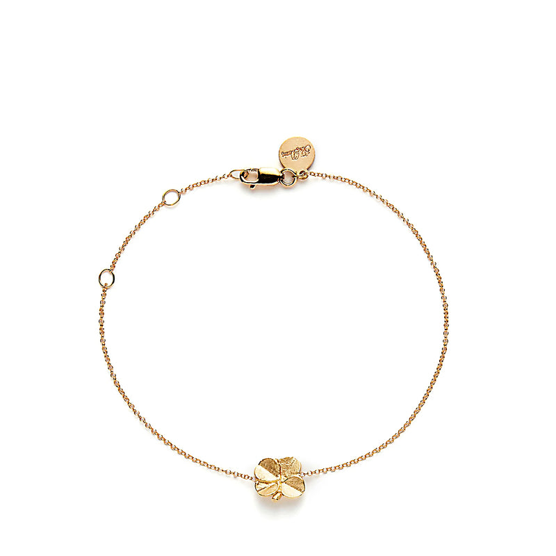 Four-leaf clover bracelet - gold-plated