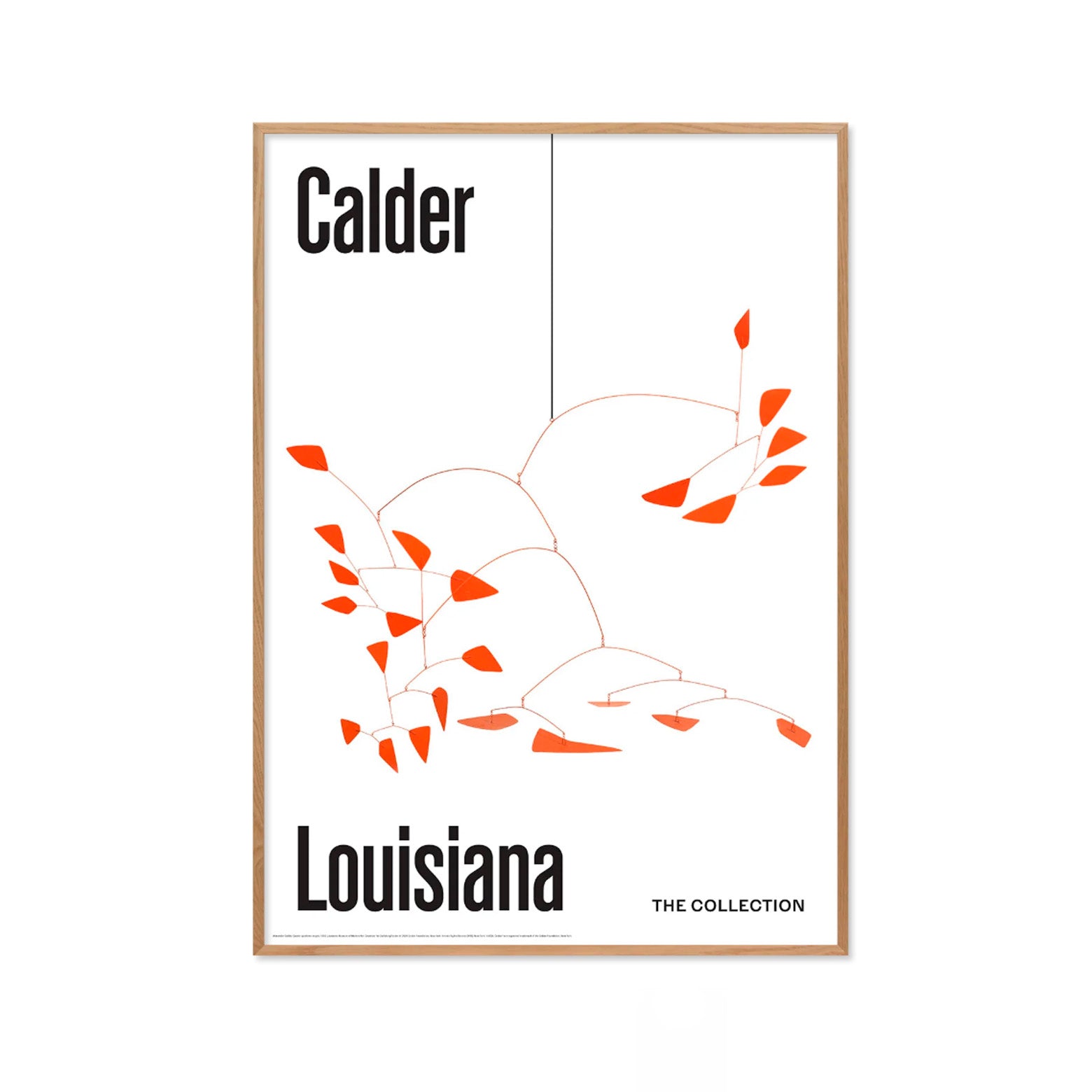 Kunstplakat i refleksfri indramning med Alexander Calders geometriske værk. Louisiana Museum of Modern Art. 