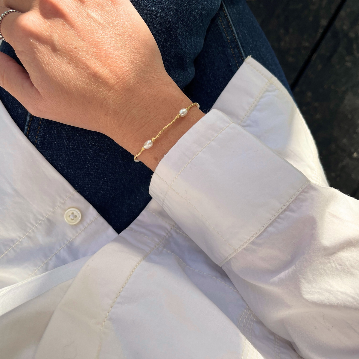 ibu jewels armbånd med perler - lulu round pearl