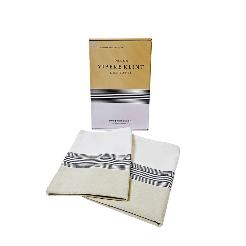 Tea towel – Vibeke Klint 2 pcs. olive