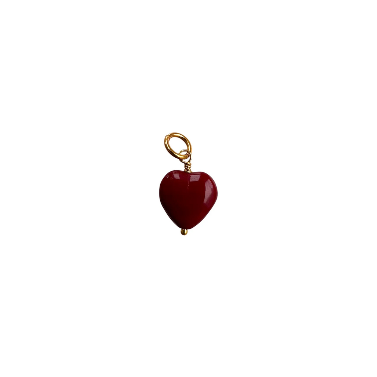 pico heart french pendant in wine gold