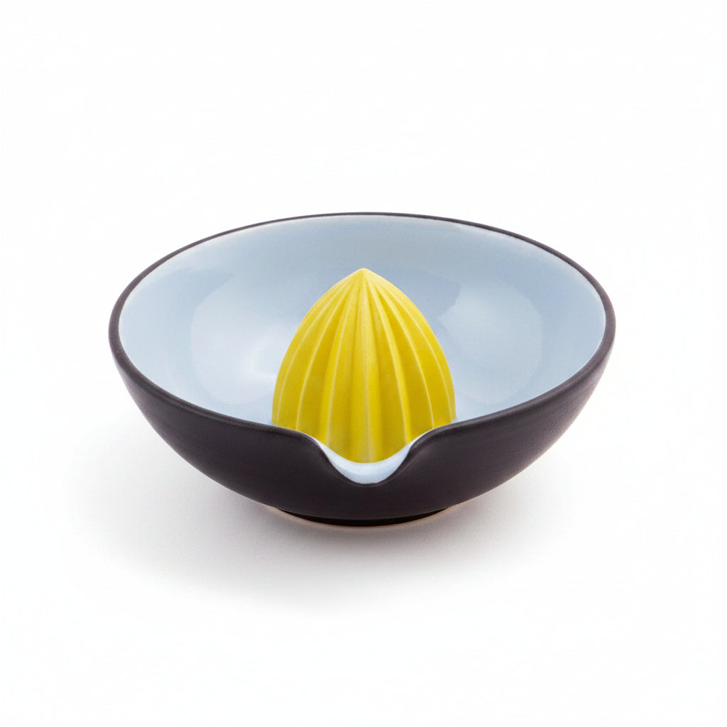 Citronpresser i keramik i gul violet fra Potsfink