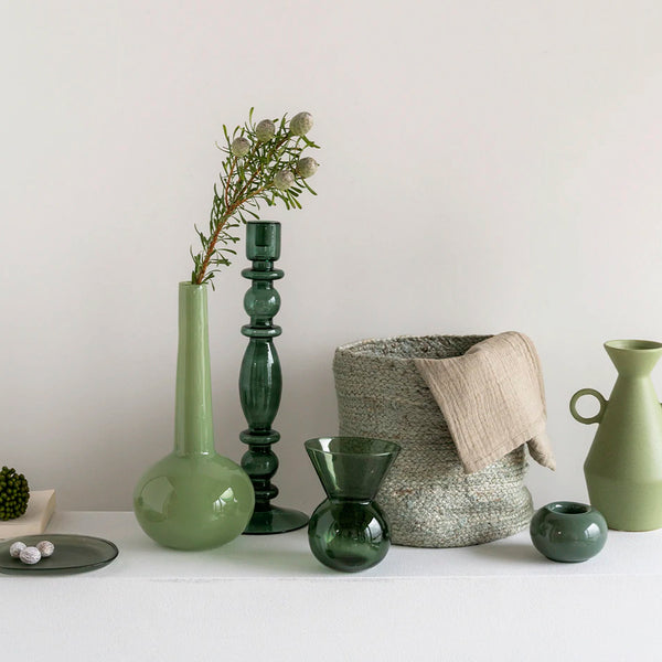 Glass vase – green