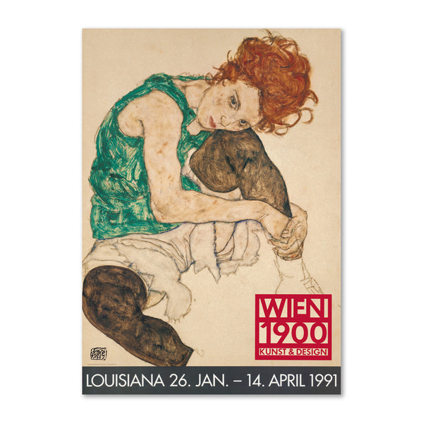 Egon Schiele – Siddende kvinde kone) Louisiana plakat – Louisiana Design