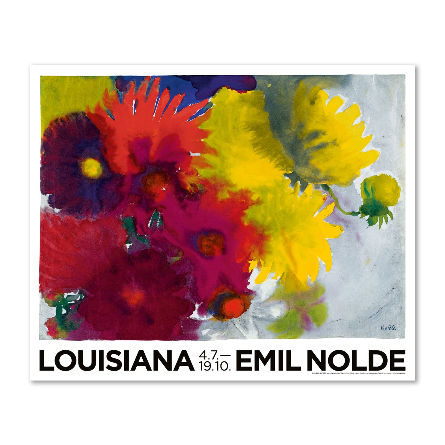 Emil Nolde - Red and yellow Dahlias