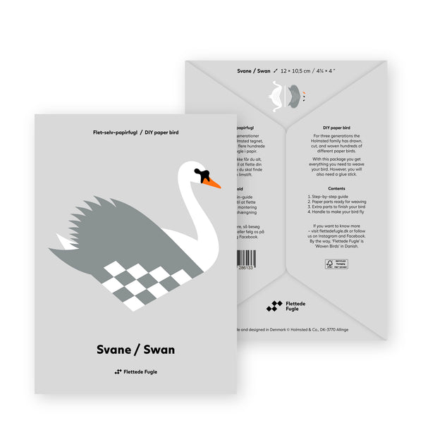 Do-it-yourself bird – Swan in silver