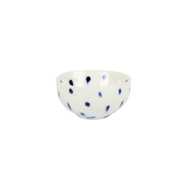 Small unique bowl with blue dots
