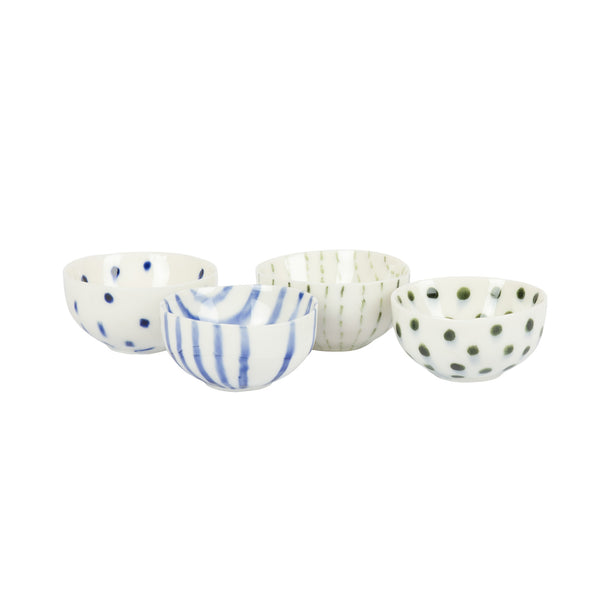 Bowl with dots or stripes - several colors