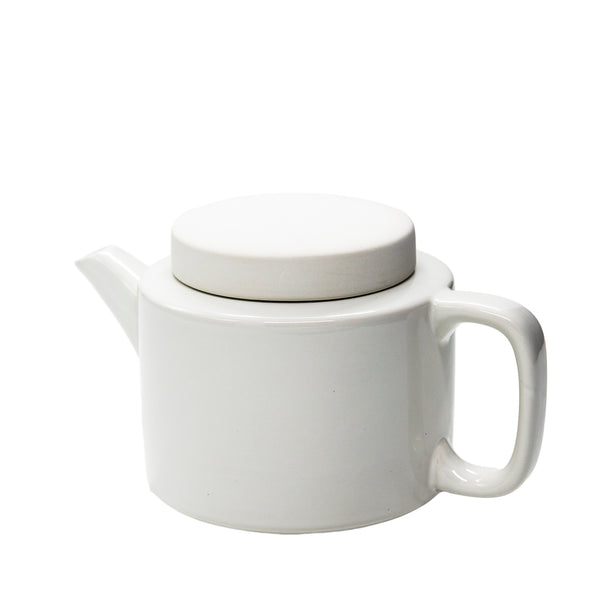 Teapot Cer Cyl – white