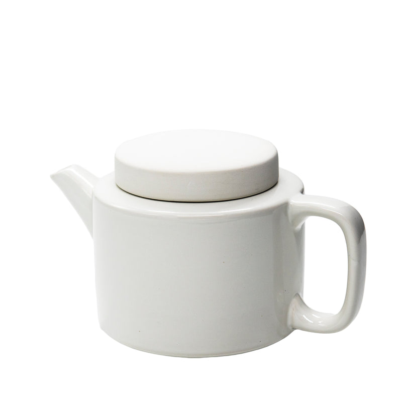 Teapot Cer Cyl – white